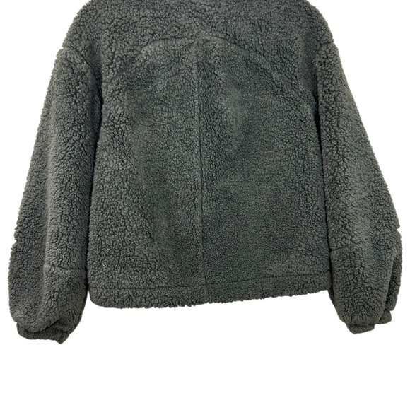 Lululemon - Women’s ‘Cinchable’ Fleece Zip-Up Jacket, Dark Olive - Green, Size 2 - Picture 9 of 16
